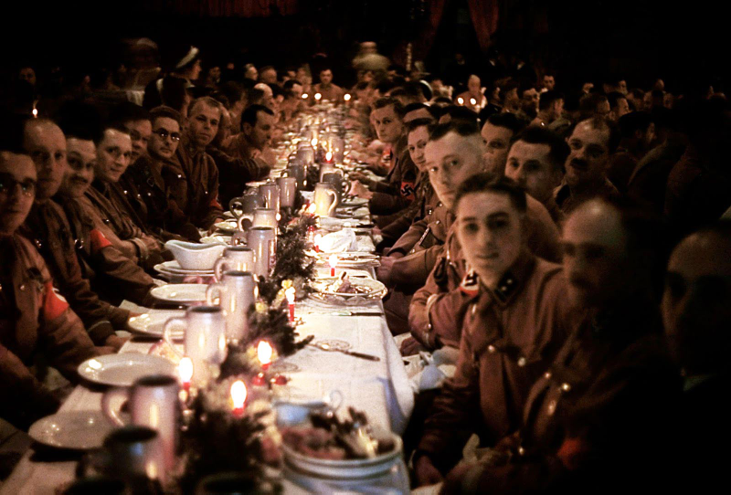 Oficiales antes de la cena de 1941. Getty